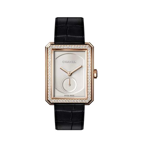 chanel boyfriend beige gold watch|Hands.